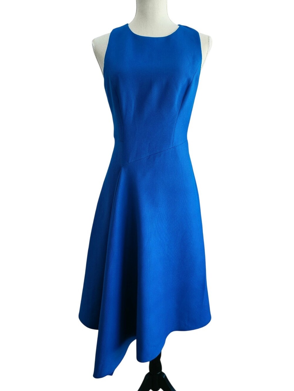 Ted Baker Arola Blue Asymmetric Draped Fit & Flare Midi Dress